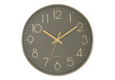 CLOCKS - 12"DIA / WALL CLOCK / DARK BRONZE FINISH