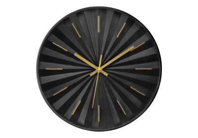 CLOCKS - 12"DIA / WALL CLOCK / BLACK FINISH