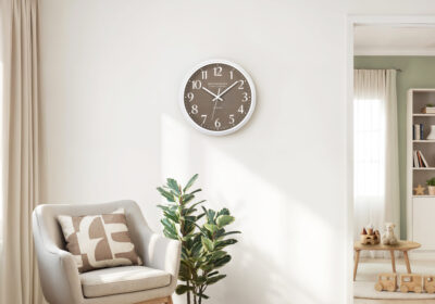 CLOCKS - 12"DIA / WALL CLOCK / DARK BRONZE FINISH