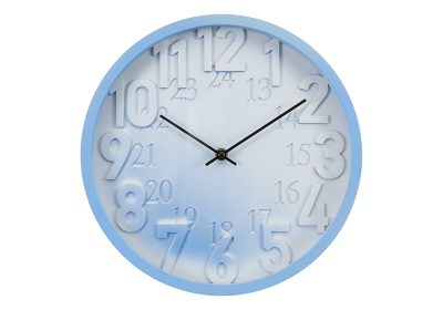 CLOCKS - 12"DIA / WALL CLOCK / BLUE FINISH