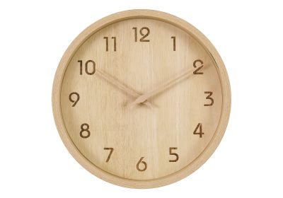 CLOCKS - 12"DIA / WALL CLOCK / NATURAL FINISH