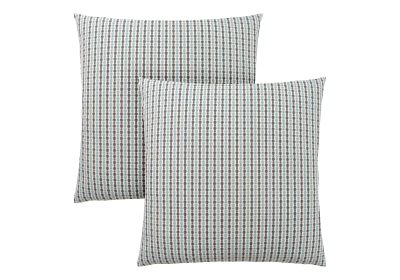PILLOW - 18"X 18" / LIGHT BLUE / GREY ABSTRACT DOT / 2PCS