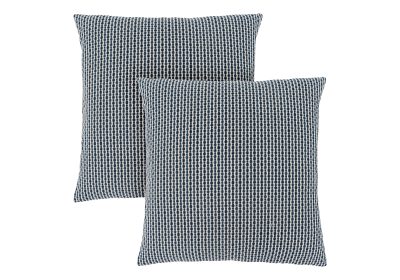 PILLOW - 18"X 18" / LIGHT / DARK BLUE ABSTRACT DOT / 2PCS
