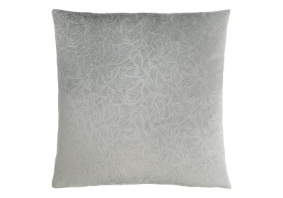 PILLOW - 18"X 18" / LIGHT GREY FLORAL VELVET / 1PC