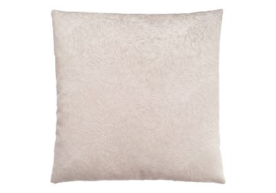 PILLOW - 18"X 18" / LIGHT TAUPE FEATHERED VELVET / 1PC