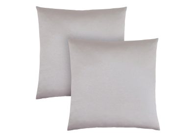 PILLOW - 18"X 18" / SILVER SATIN / 2PCS
