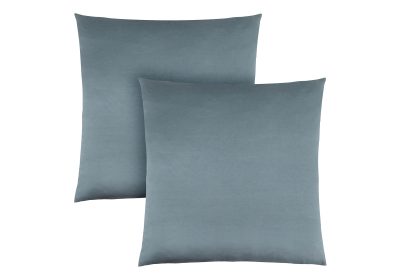 PILLOW - 18"X 18" / PALE BLUE SATIN / 2PCS