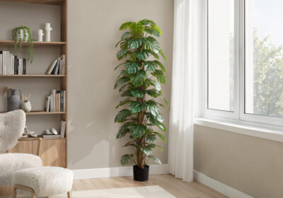 ARTIFICIAL PLANT - 83"H / INDOOR MONSTERA TREE / 8" POT