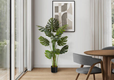 ARTIFICIAL PLANT - 55"H / INDOOR MONSTERA IN A 6" POT