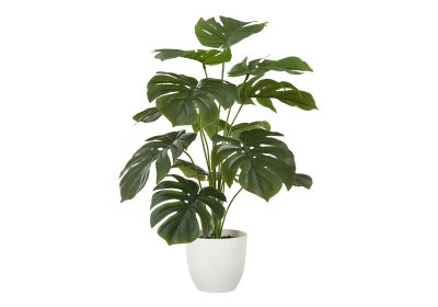 ARTIFICIAL PLANT - 24"H / INDOOR MONSTERA / 5" WHITE POT