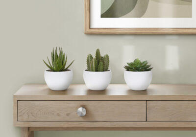 ARTIFICIAL PLANT - 3PCS / 6"H SUCCULENT IN A 3" WHITE POT