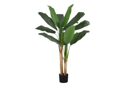 ARTIFICIAL PLANT - 55"H / INDOOR BANANA TREE IN A 6" POT
