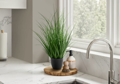 ARTIFICIAL PLANT - 23"H / INDOOR GRASS IN A 4" BLACK POT