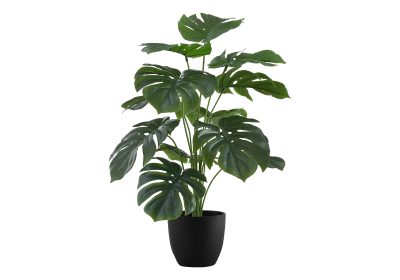 ARTIFICIAL PLANT - 24"H / INDOOR MONSTERA / 5" BLACK POT