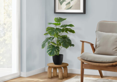 ARTIFICIAL PLANT - 24"H / INDOOR MONSTERA / 5" BLACK POT