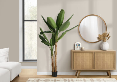 ARTIFICIAL PLANT - 83"H / INDOOR BANANA TREE IN A 8" POT