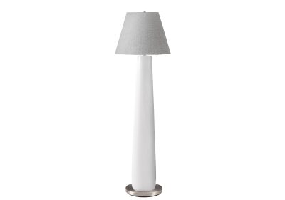 LIGHTING - 61"H FLOOR LAMP WHITE RESIN / GREY SHADE