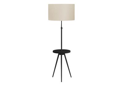 LIGHTING - 63"H TRIPOD FLOOR LAMP BLACK METAL / USB
