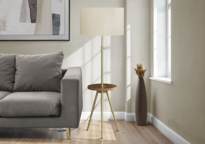 LIGHTING - 63"H TRIPOD FLOOR LAMP BRASS METAL / USB