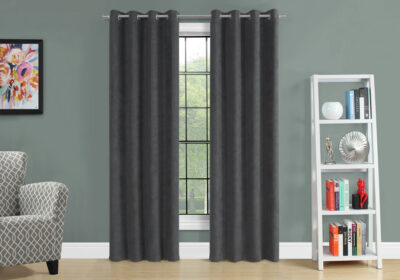 CURTAIN PANEL - 2PCS / 54"W X 95"H GREY ROOM DARKENING