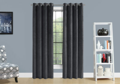 CURTAIN PANEL - 2PCS / 52"W X 95"H GREY ROOM DARKENING