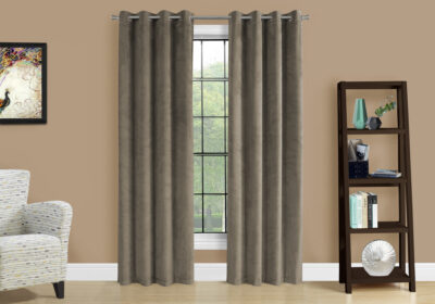 CURTAIN PANEL - 2PCS / 52"W X 95"H TAUPE ROOM DARKENING