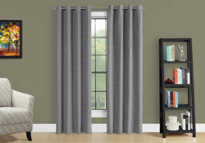 CURTAIN PANEL - 2PCS / 52"W X 95"H GREY SOLID BLACKOUT
